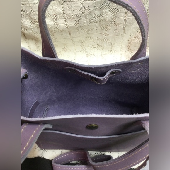 Mini Portland Leather Goods tote bag. Lavender - Picture 4 of 9